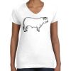 Women's Fine Jersey V-Neck Tee Women's Fine Jersey V-Neck Tee Thumbnail