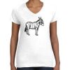 Women's Fine Jersey V-Neck Tee Thumbnail