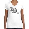 Women's Fine Jersey V-Neck Tee Women's Fine Jersey V-Neck Tee Thumbnail