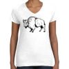 Women's Fine Jersey V-Neck Tee Women's Fine Jersey V-Neck Tee Thumbnail