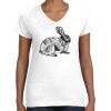 Women's Fine Jersey V-Neck Tee Thumbnail
