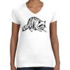 Women's Fine Jersey V-Neck Tee Thumbnail