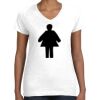 Women's Fine Jersey V-Neck Tee Women's Fine Jersey V-Neck Tee Thumbnail