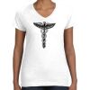 Women's Fine Jersey V-Neck Tee Women's Fine Jersey V-Neck Tee Thumbnail