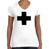 Women's Fine Jersey V-Neck Tee Women's Fine Jersey V-Neck Tee Thumbnail