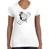 Women's Fine Jersey V-Neck Tee Women's Fine Jersey V-Neck Tee Thumbnail