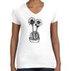Women's Fine Jersey V-Neck Tee Thumbnail