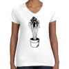 Women's Fine Jersey V-Neck Tee Thumbnail