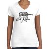 Women's Fine Jersey V-Neck Tee Thumbnail