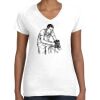 Women's Fine Jersey V-Neck Tee Women's Fine Jersey V-Neck Tee Thumbnail