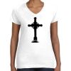 Women's Fine Jersey V-Neck Tee Women's Fine Jersey V-Neck Tee Thumbnail