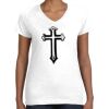 Women's Fine Jersey V-Neck Tee Women's Fine Jersey V-Neck Tee Thumbnail