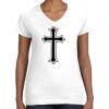 Women's Fine Jersey V-Neck Tee Women's Fine Jersey V-Neck Tee Thumbnail