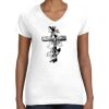 Women's Fine Jersey V-Neck Tee Women's Fine Jersey V-Neck Tee Thumbnail