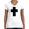 Women's Fine Jersey V-Neck Tee Women's Fine Jersey V-Neck Tee Thumbnail