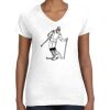 Women's Fine Jersey V-Neck Tee Women's Fine Jersey V-Neck Tee Thumbnail