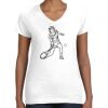 Women's Fine Jersey V-Neck Tee Women's Fine Jersey V-Neck Tee Thumbnail