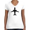 Women's Fine Jersey V-Neck Tee Women's Fine Jersey V-Neck Tee Thumbnail