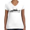 Women's Fine Jersey V-Neck Tee Thumbnail