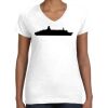 Women's Fine Jersey V-Neck Tee Thumbnail