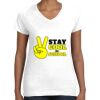 Women's Fine Jersey V-Neck Tee Women's Fine Jersey V-Neck Tee Thumbnail